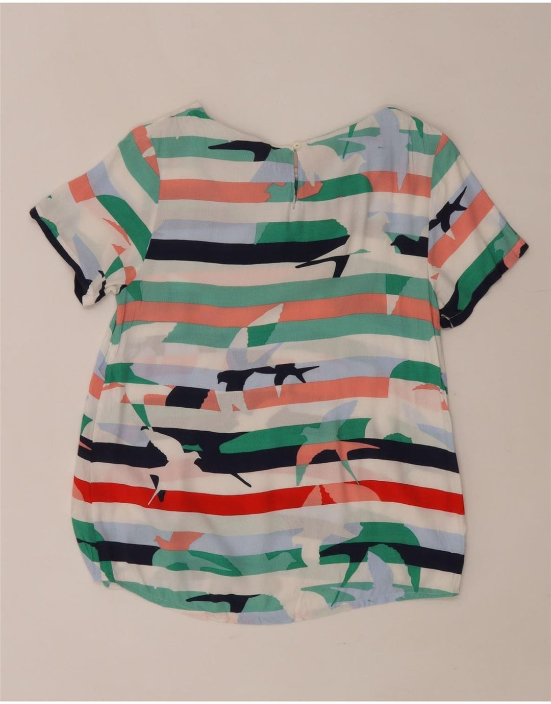 WHITE STUFF Ženski grafički gornji dio bluze UK 12 srednje raznobojne pruge