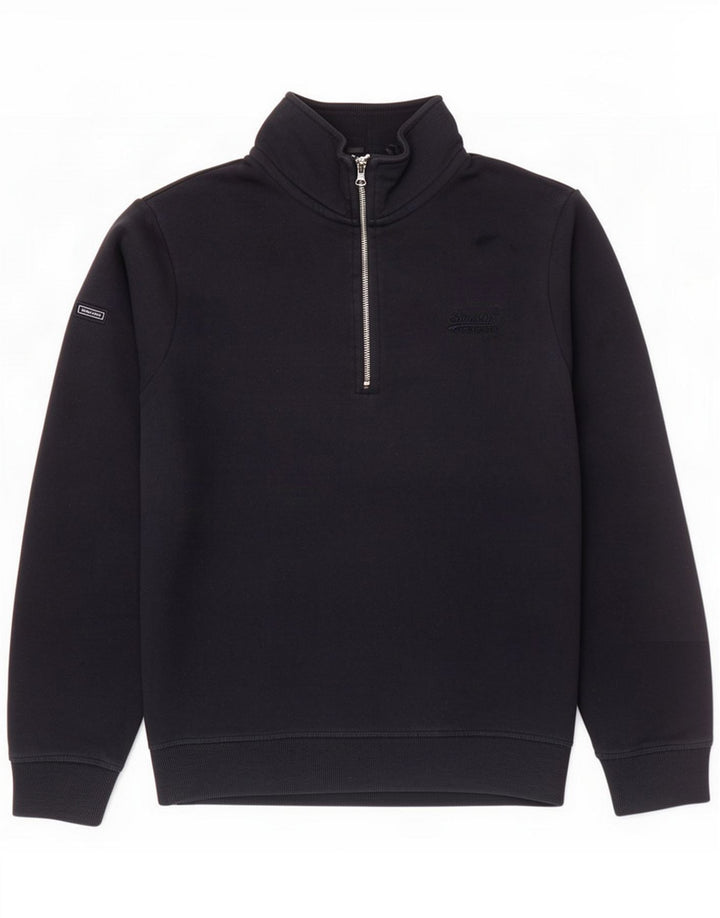 Superdry muška majica s kratkim izrezom Srednji crni pamuk