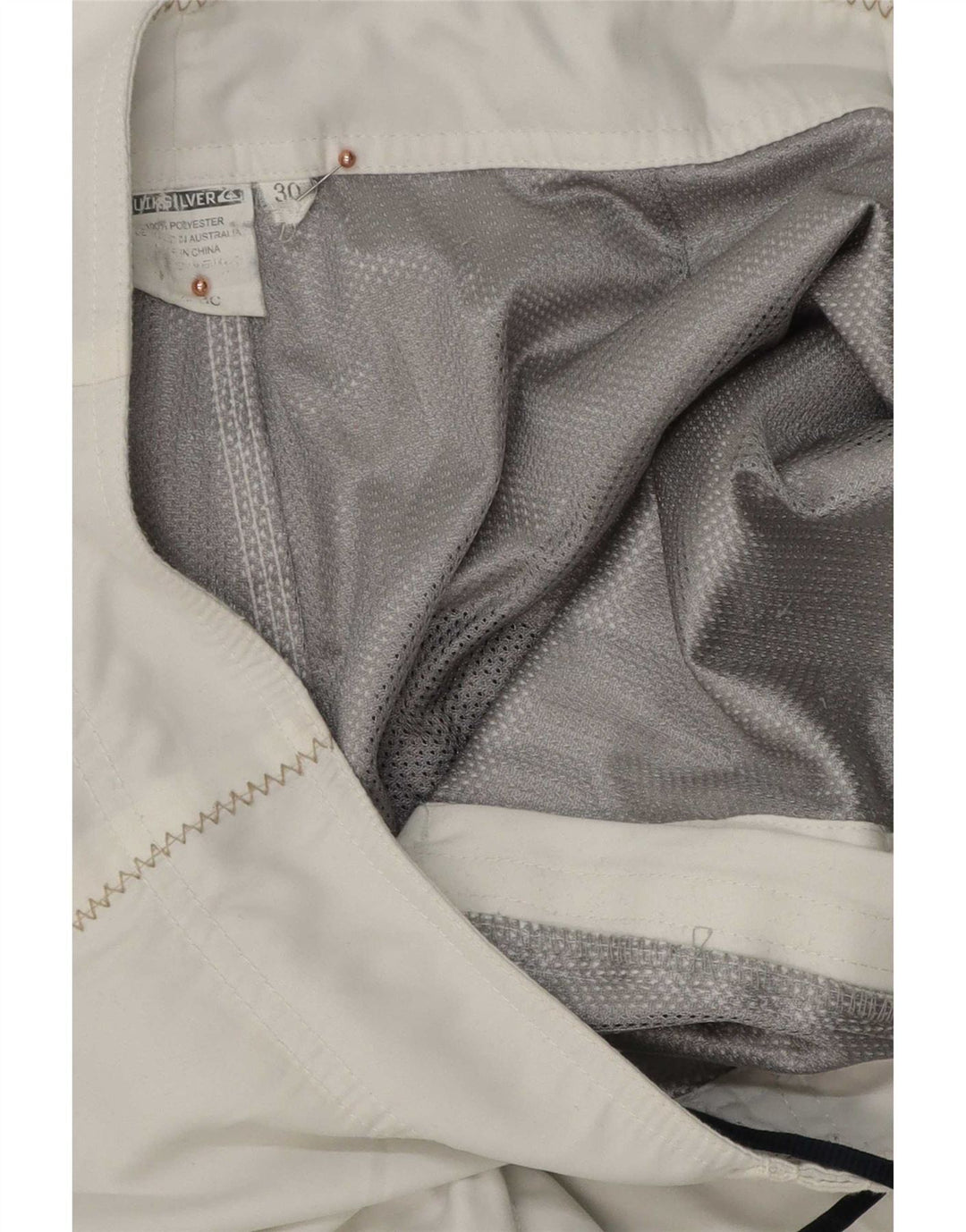 Quiksilver muške kratke hlače za kupanje s grafičkim motivima, srednji bijeli poliester