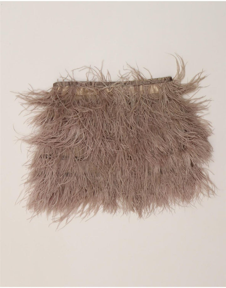Topshop ženska mini suknja UK 10 mala W30 smeđi poliester