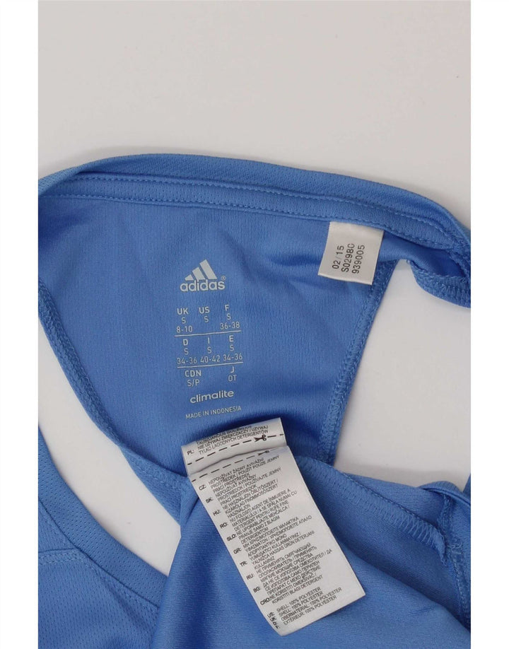 Adidas ženski Climalite prsluk UK 8/10 mali plavi poliester