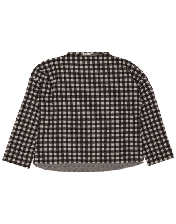 Prevelika ženska majica dugih rukava Zara Trafaluc UK 10 Mala crna gingham