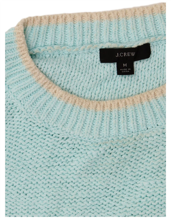 J. CREW Ženski pulover s velikim izrezom UK 14 srednje tirkizna