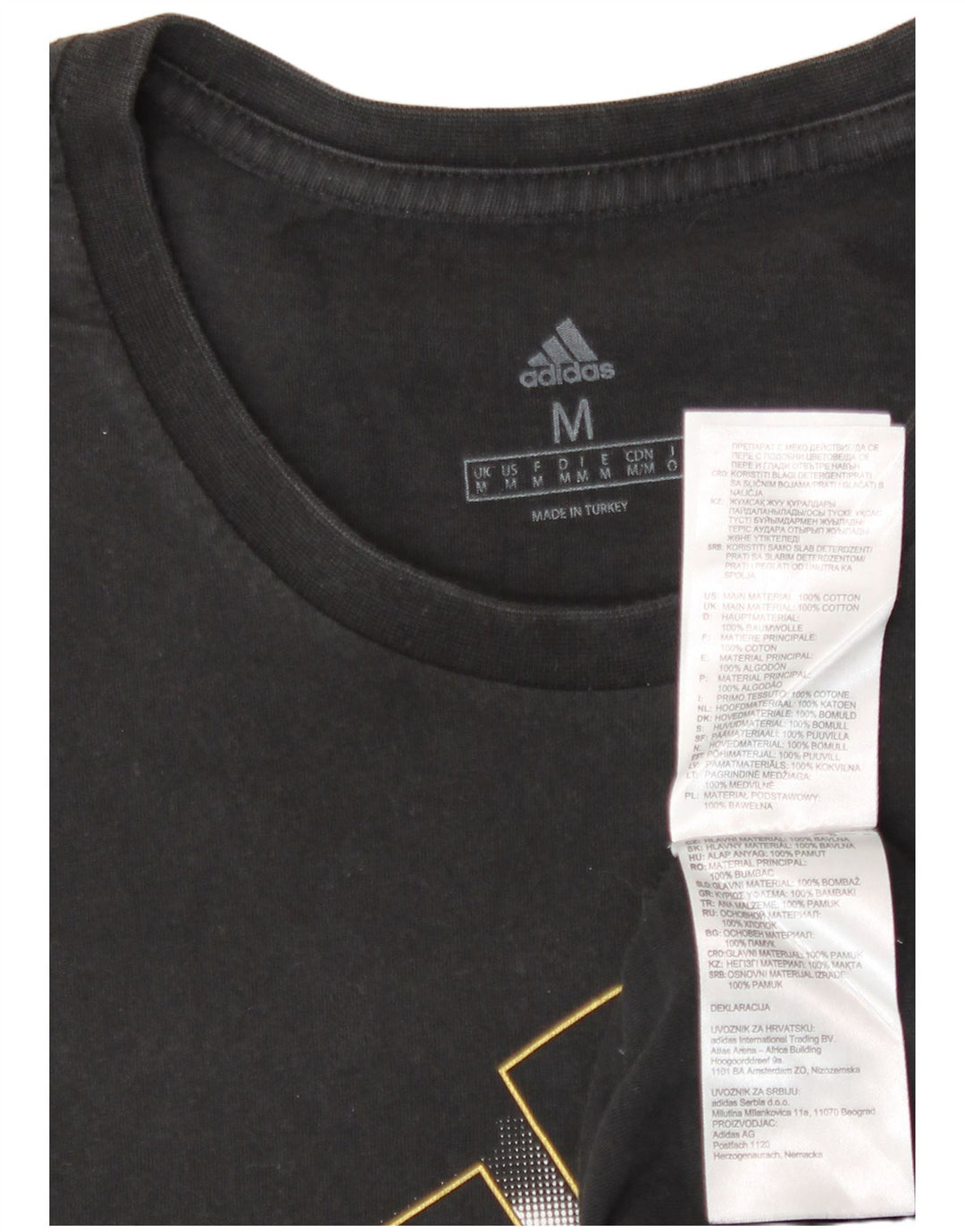 Adidas muška majica kratkih rukava srednje veličine, crni pamuk