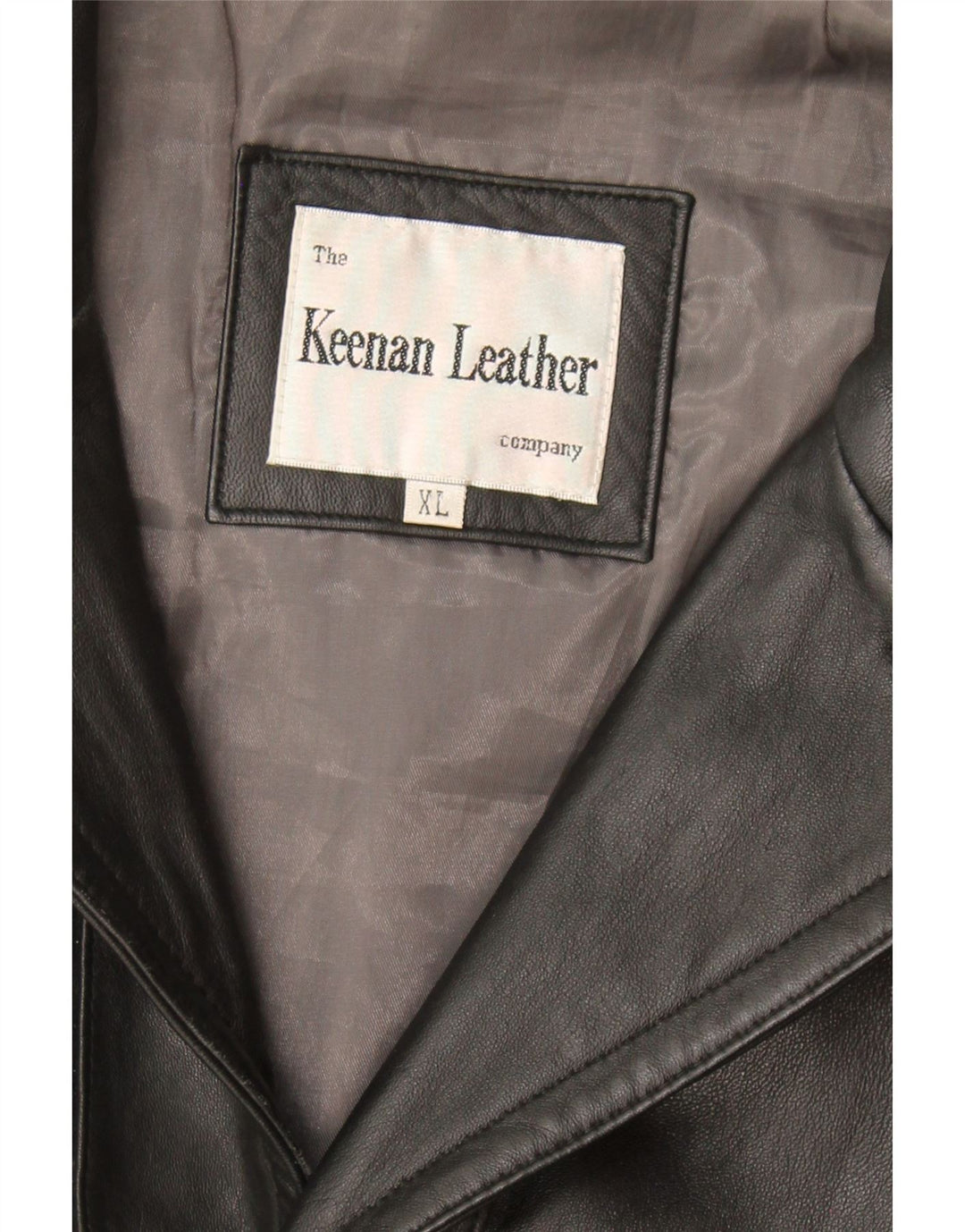 KEENAN Mens Leather Jacket UK 42 XL Black Leather Vintage Keenan and Second-Hand Keenan from Messina Hembry 