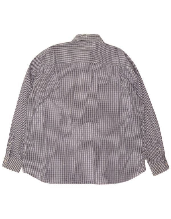 Paul & Shark muška košulja za jahte, veličina 47 18 1/2 2XL tamnoplavi karirani pamuk