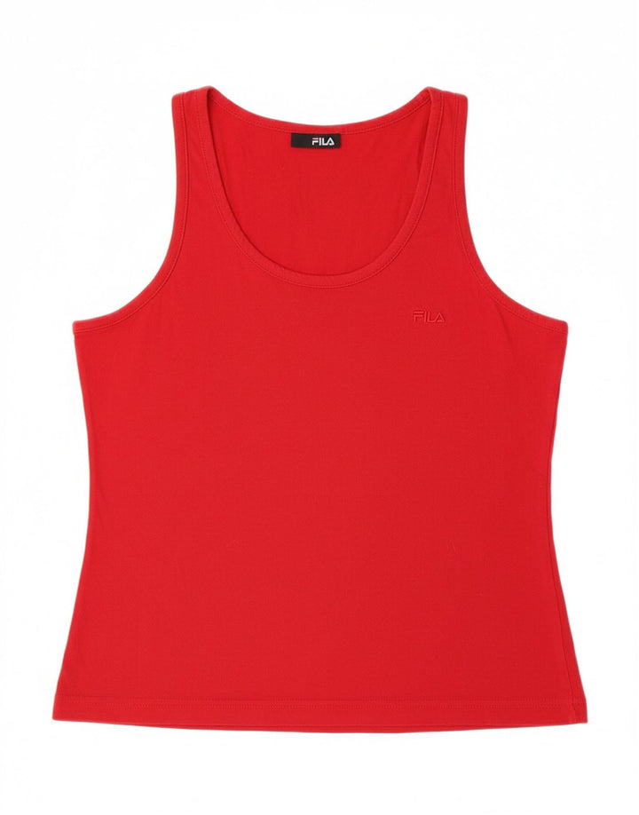 FILA Womens Crop Vest Top UK 14 Large Red