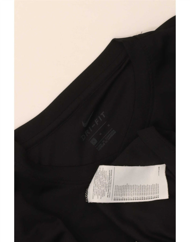 Nike Dri Fit majica kratkih rukava srednji crni poliester