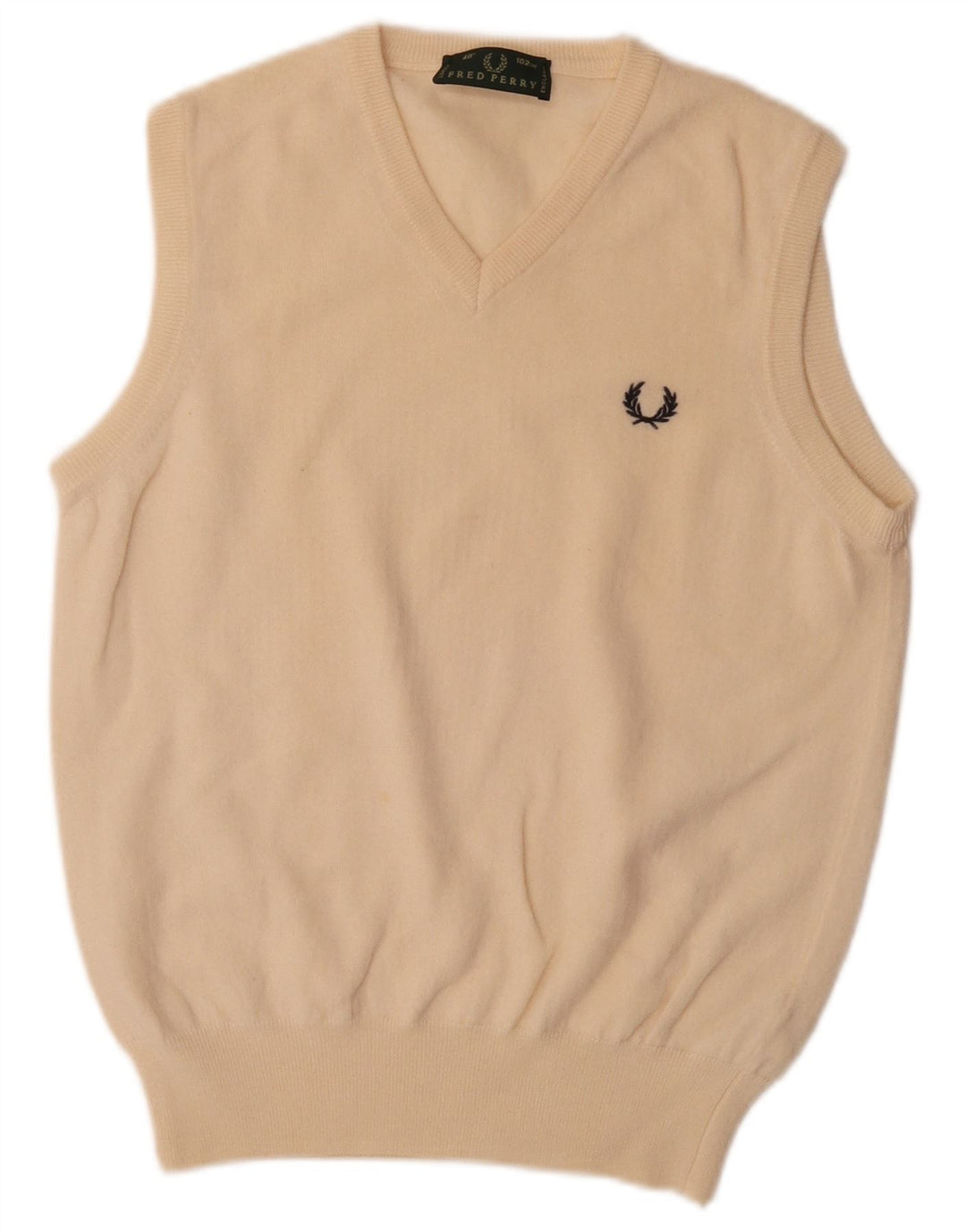 Fred Perry Muška majica bez rukava Mala bež vunena