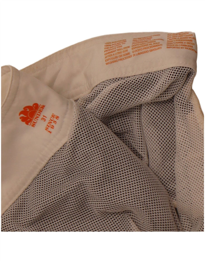 Sundek muške kratke hlače za kupanje s grafičkim motivima, srednje smeđi cvjetni poliester