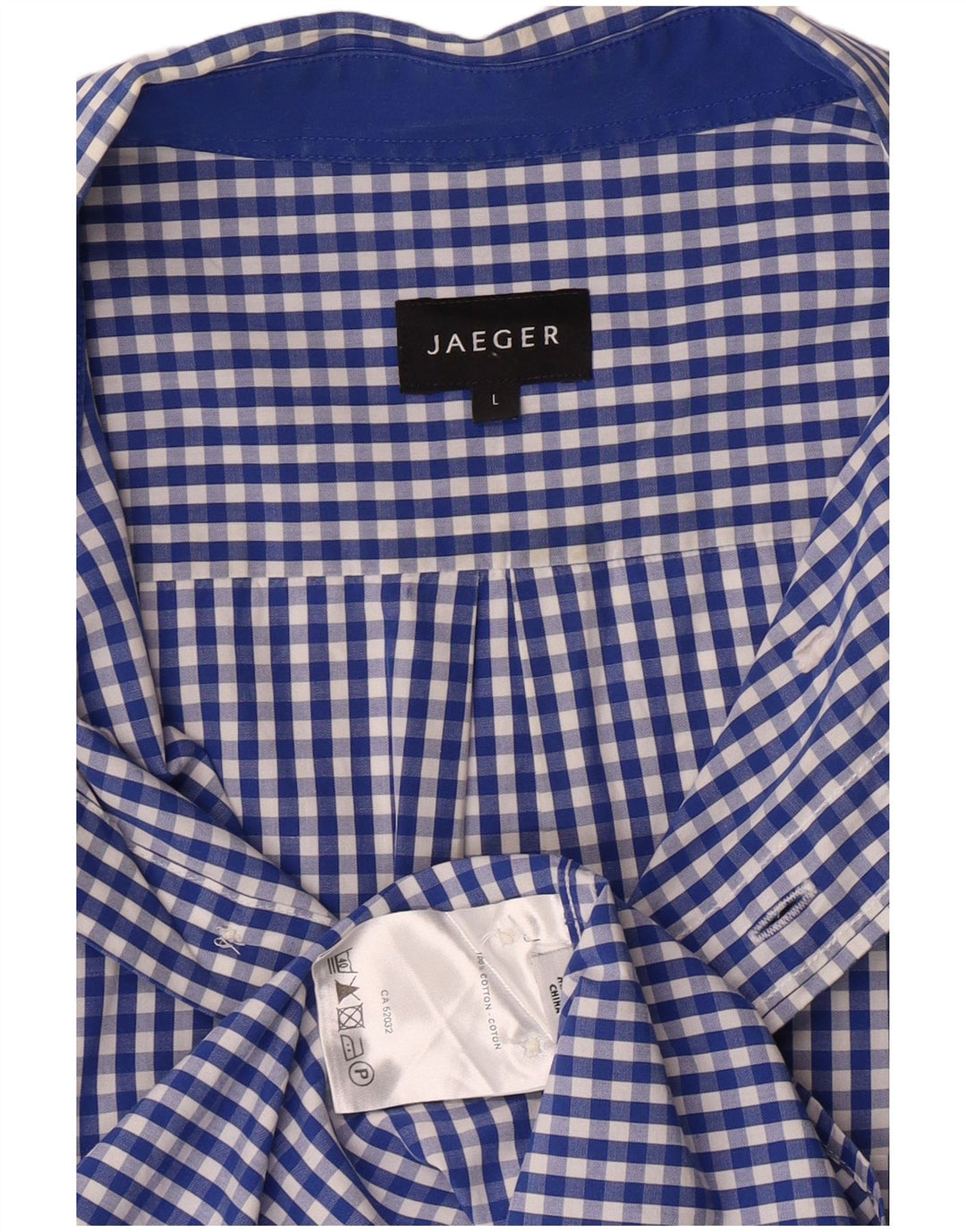 Jaeger muška košulja Large Blue Gingham pamuk