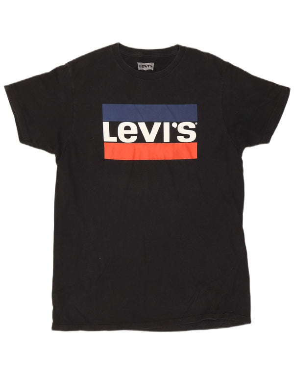 Levi's muška majica s grafičkim motivima srednje crna