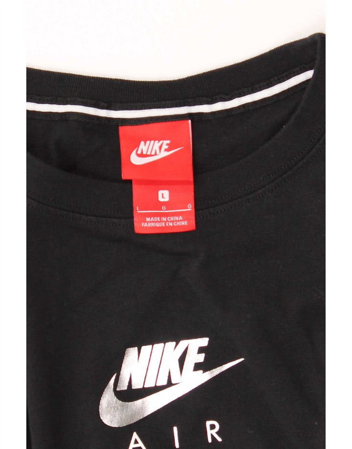 Nike muška majica dugih rukava s grafikom, velika crna