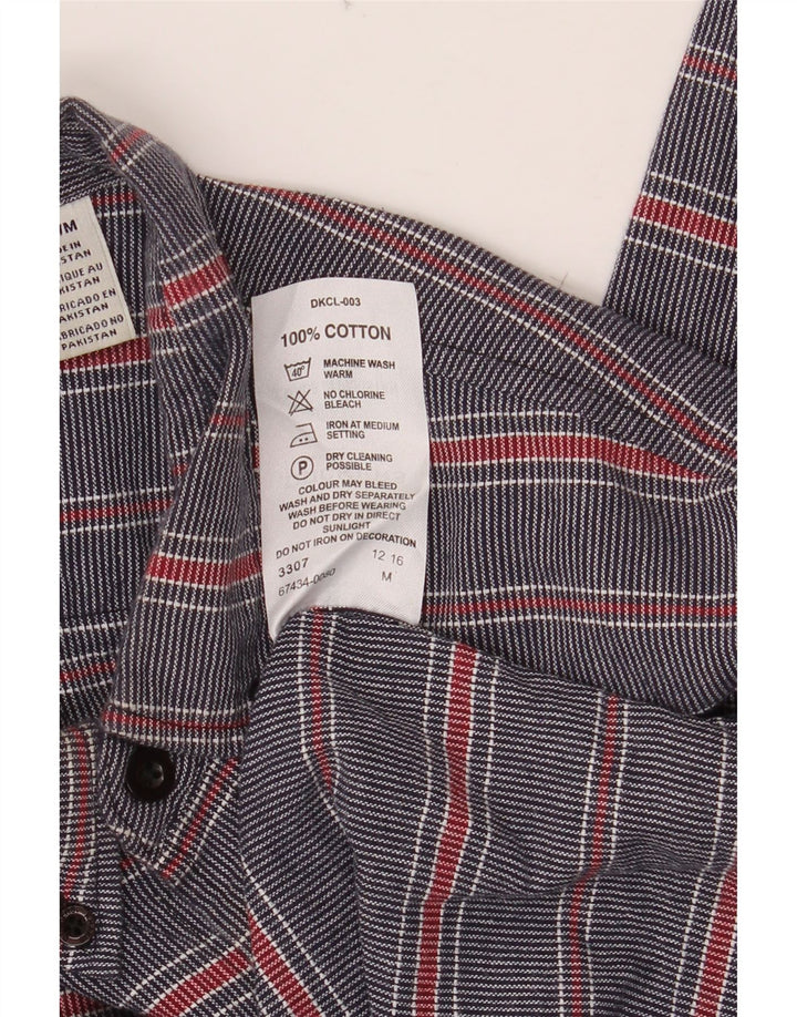 DOCKERS Muška košulja srednje veličine, tamnoplavi pamuk na pruge