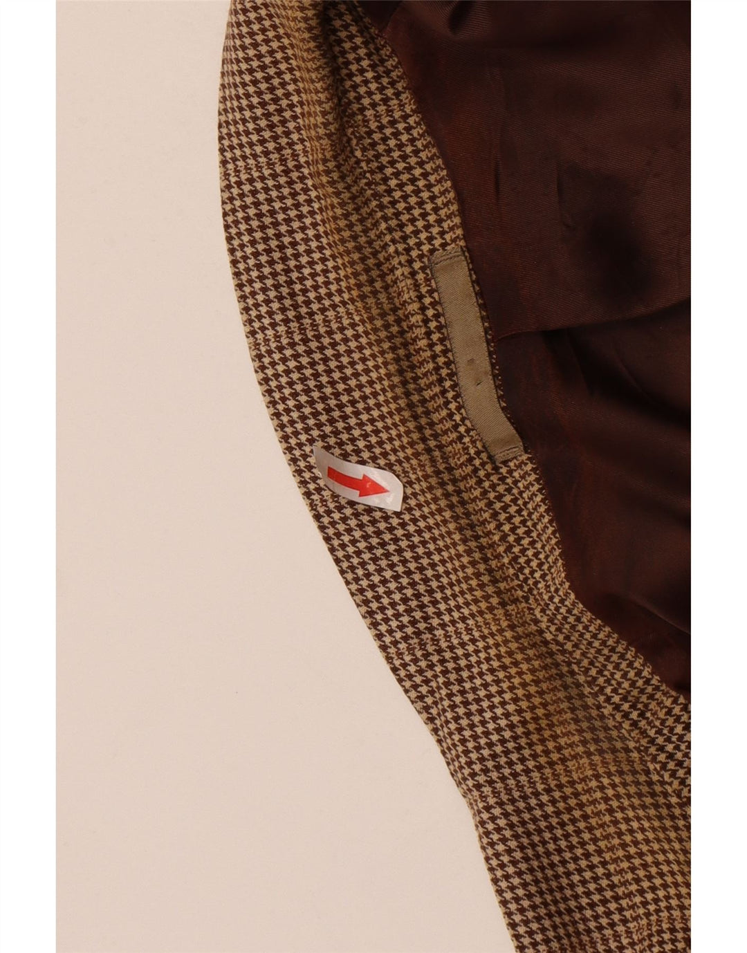 Aquascutum muški sako sa 2 gumba UK 42 XL Smeđa vuna u obliku ptičje zube