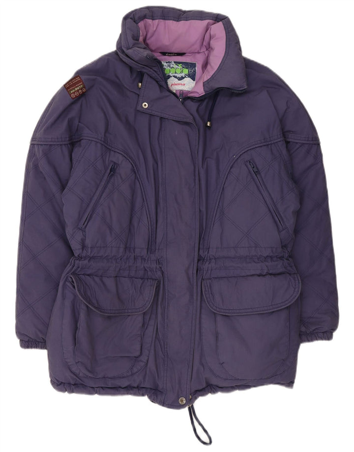 DIADORA ženska prevelika podstavljena jakna UK 10 Mala tamnoplava poliester