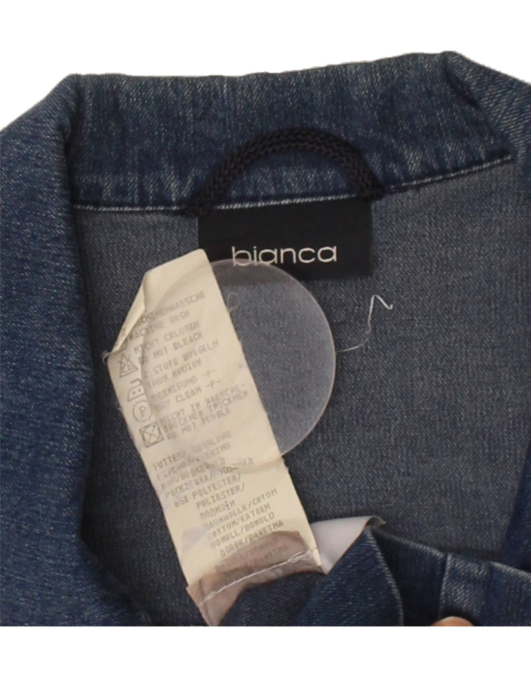 BIANCA Womens Denim Gilet UK 10 Small Blue Cotton Vintage Bianca and Second-Hand Bianca from Messina Hembry 