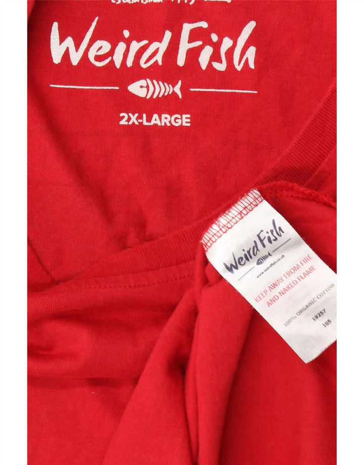 WEIRD FISH Muška majica kratkih rukava 2XL, crveni pamuk