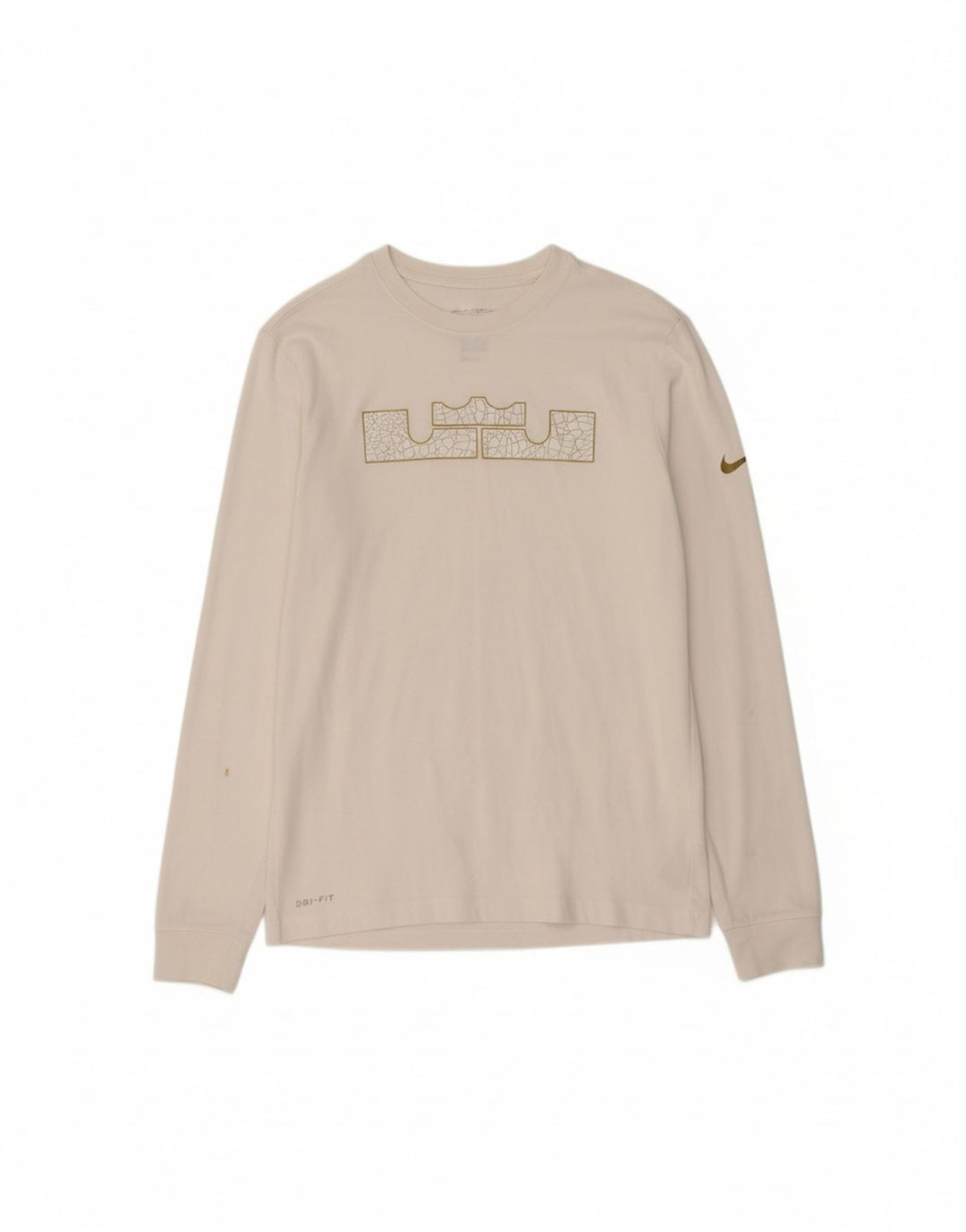 PUMA Mens Dri Fit Graphic Top Long Sleeve Medium White Cotton