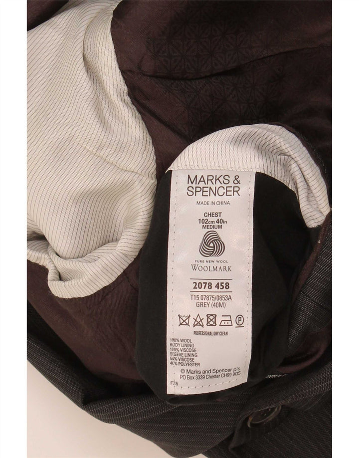 Marks & Spencer muški sako sa 2 gumba UK 40 srednje sive pruge