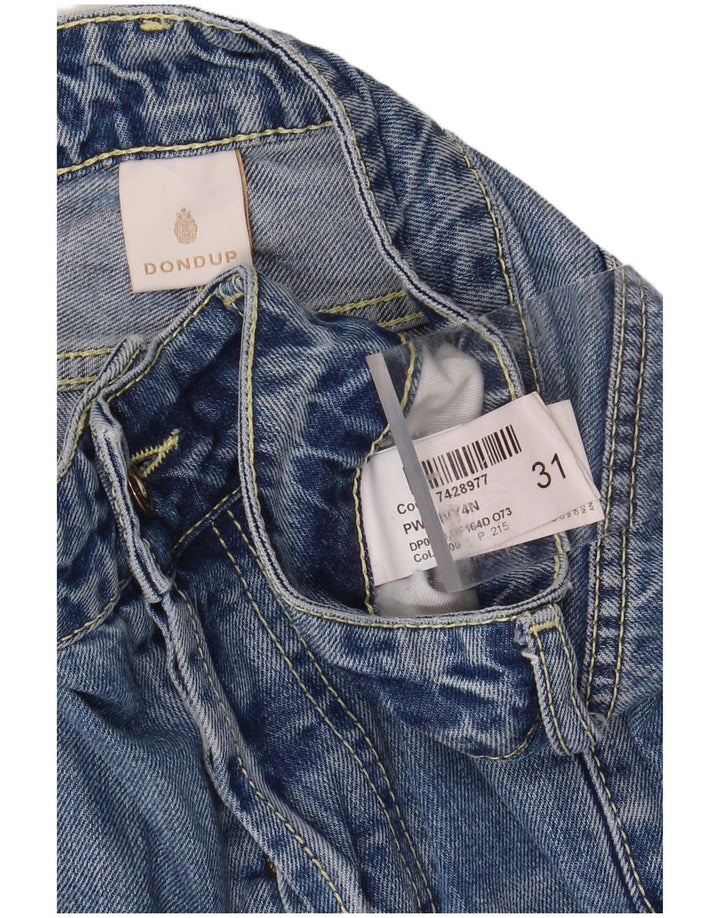 DONDUP Womens Cropped Jeans W31 L24 Blue Cotton