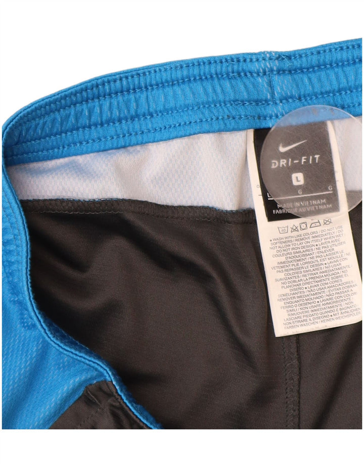 Nike muške Dri Fit sportske kratke hlače velike crne boje od poliestera