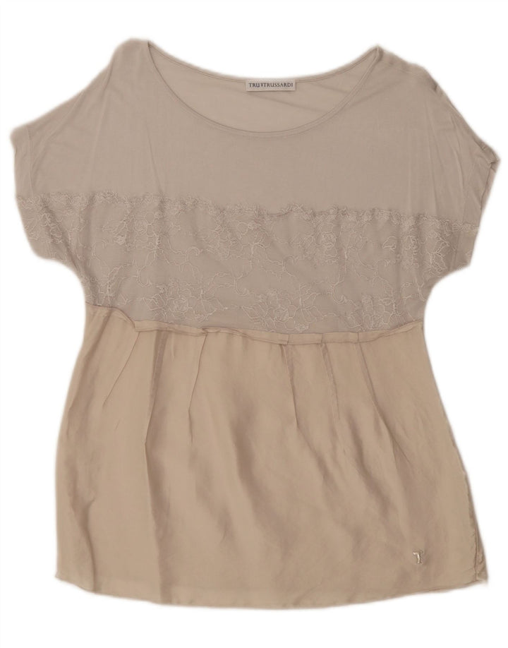 Top ženska bluza Trussardi UK 14 Large Beige