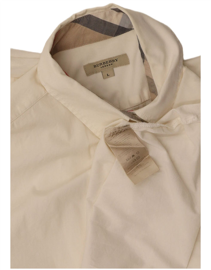 BURBERRY ženska košulja UK 16 Large Off White Pamuk
