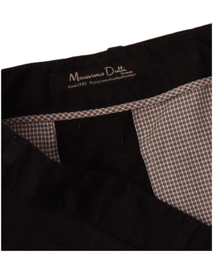 Massimo Dutti ženske chino hlače s bootcut W34 L32 crni pamuk