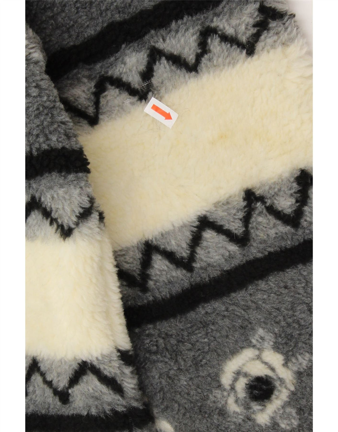 VINTAGE ženska šerpa vjetrovka UK 20/22 2XL bež na pruge