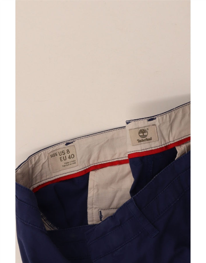 TIMBERLAND Womens Slim Cropped Trousers US 8 Medium W36 L27 Blue