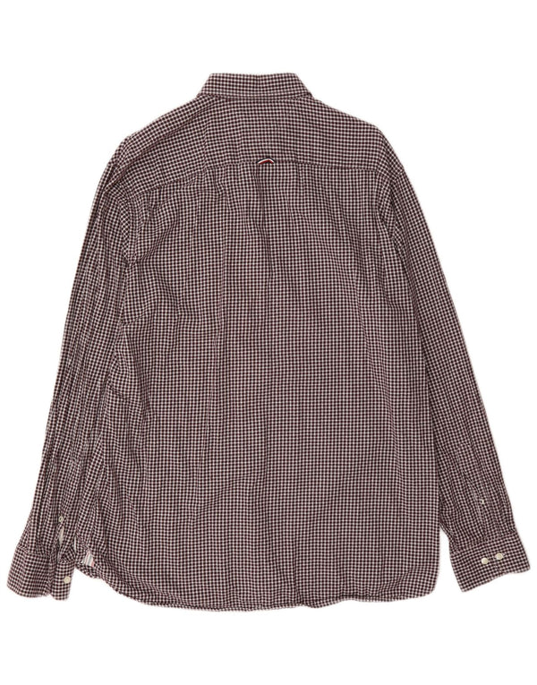 Tommy Hilfiger muška flanelska košulja XL bordo gingham pamuk