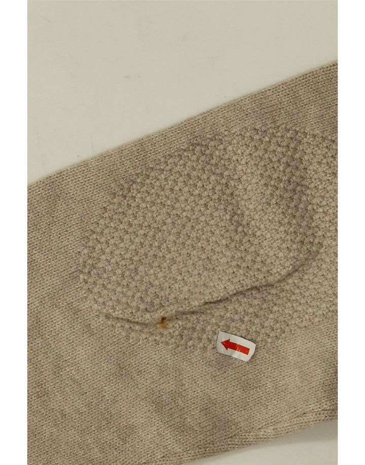 Massimo Dutti muški džemper sa šal ovratnikom veliki pamuk u bež boji