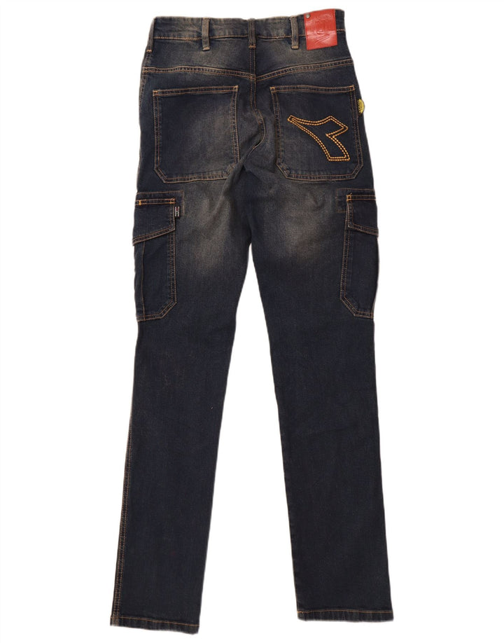 Ženske Cargo uske traperice Diadora W28 L32 tamnoplavi pamuk