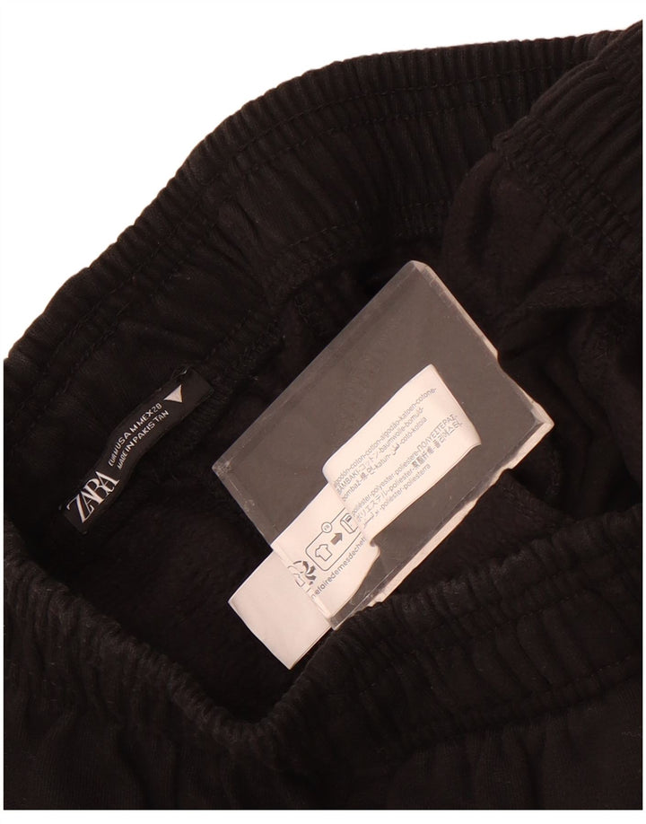 Zara ženske trenirke Hlače UK 12 Srednje crni pamuk