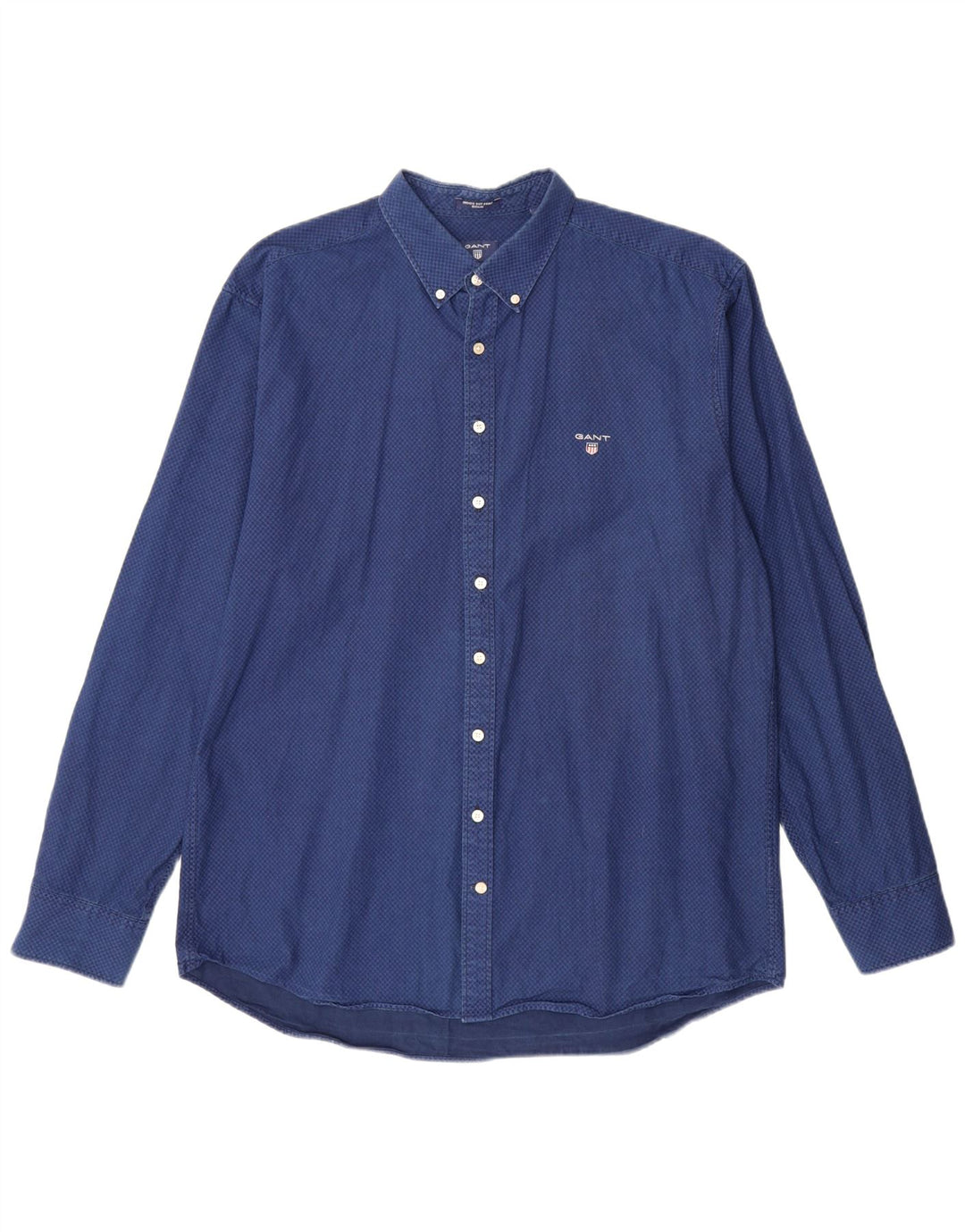 GANT Muška košulja standardnog kroja, veličina 45/46 18 2XL, plavi geometrijski pamuk