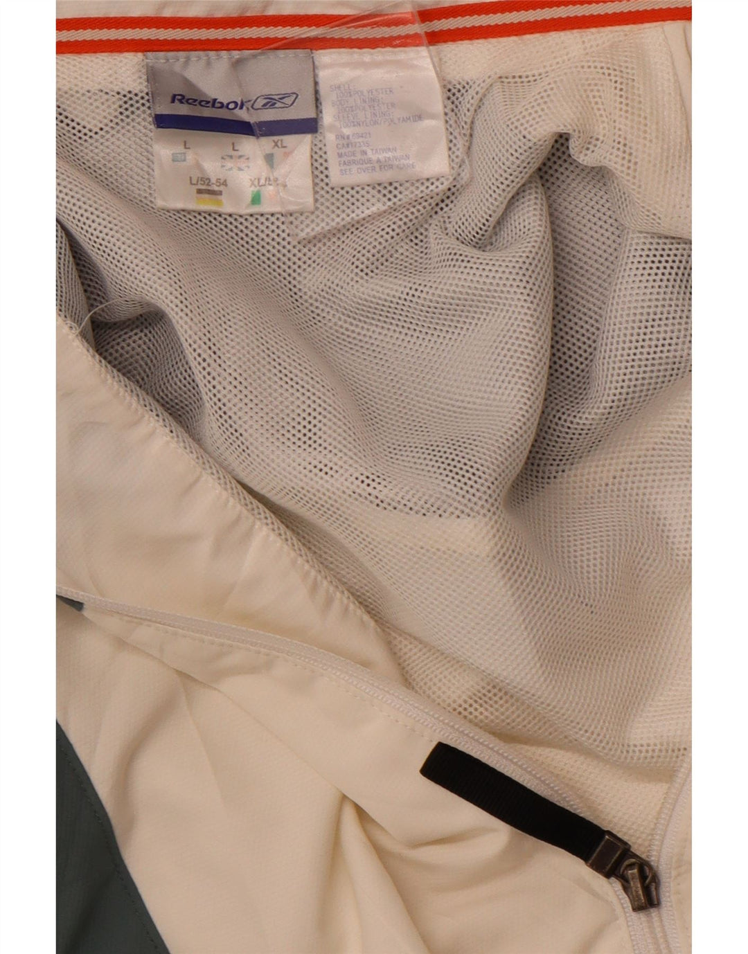 REEBOK Muška gornja jakna trenirke Large Off White Colourblock Poliester