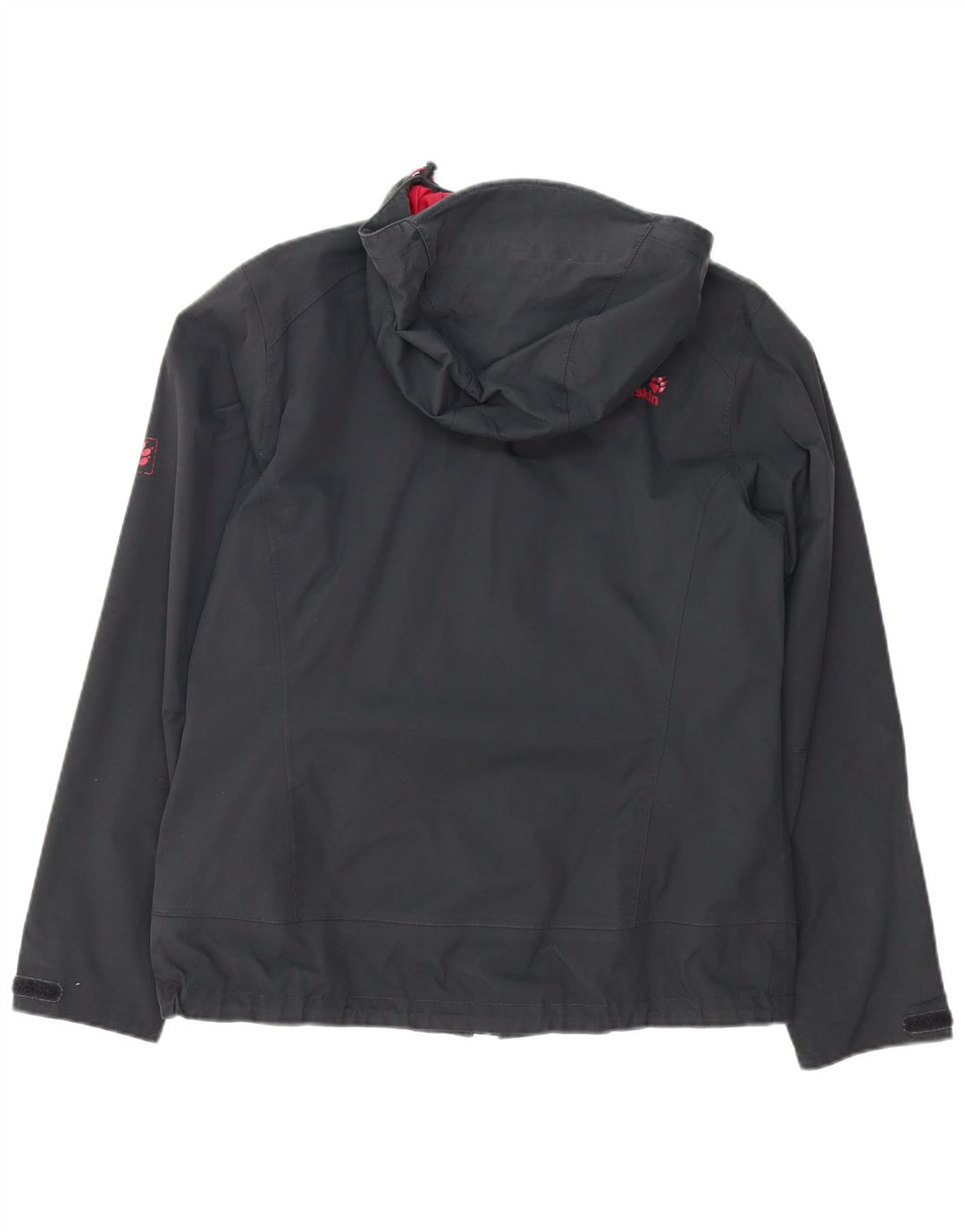 Jack Wolfskin ženska kišna jakna s kapuljačom UK 16 veliki sivi poliamid