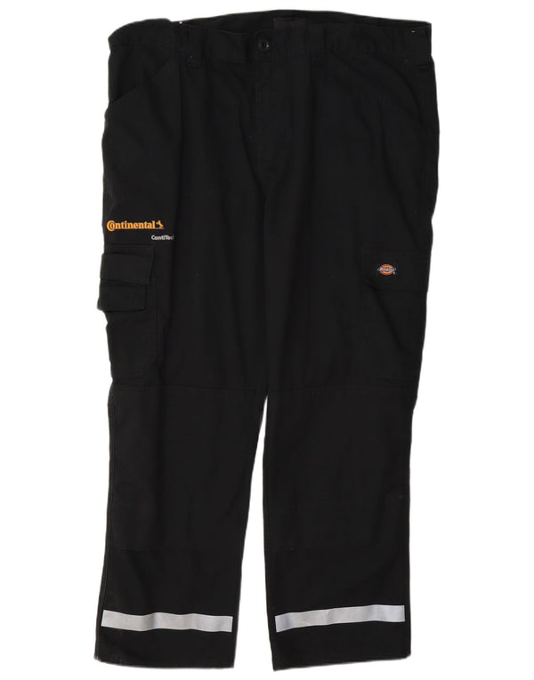 Dickies Mens Straight Cargo Trousers W40 L28 Black Colourblock Polyester
