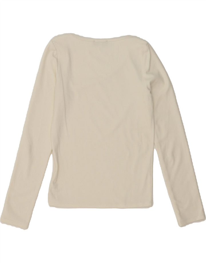 ZARA Womens Top Long Sleeve UK 12 Medium White Vintage Zara and Second-Hand Zara from Messina Hembry 