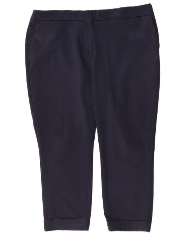 MONSOON Ženske kapri hlače visokog struka UK 16 Large W36 L23 tamnoplave