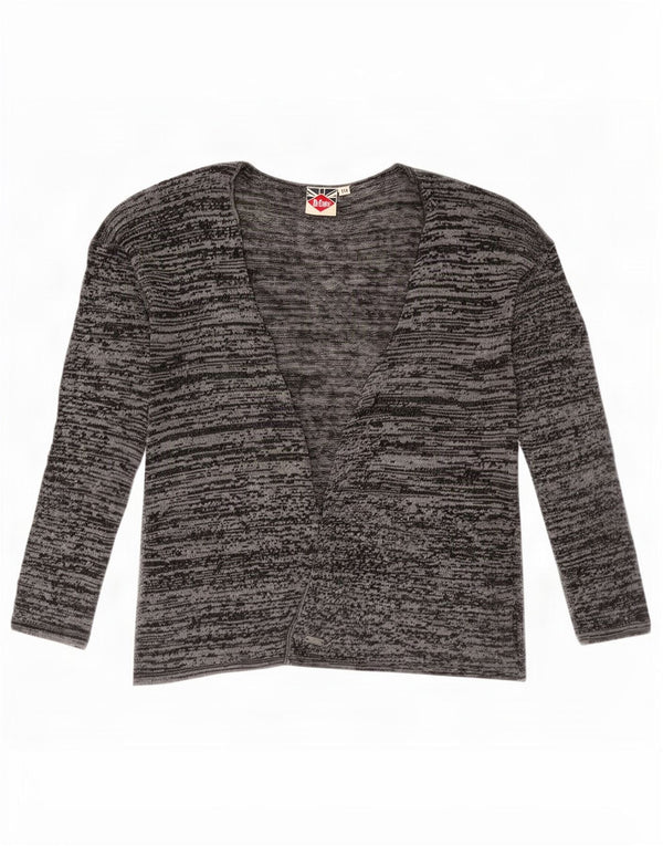 Lee Cooper ženski otvoreni kardigan pulover UK 10 Small Grey Flected