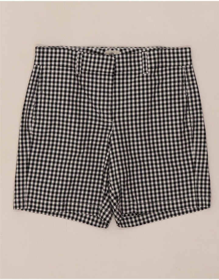J. CREW Ženske chino kratke hlače US 6 srednje W30 crni pamuk od ginghama