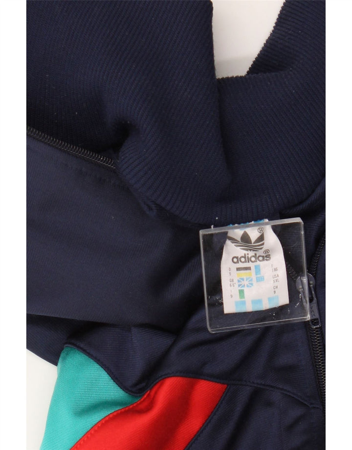 Adidas muška trenirka gornja jakna 2XL tamnoplava poliesterska boja