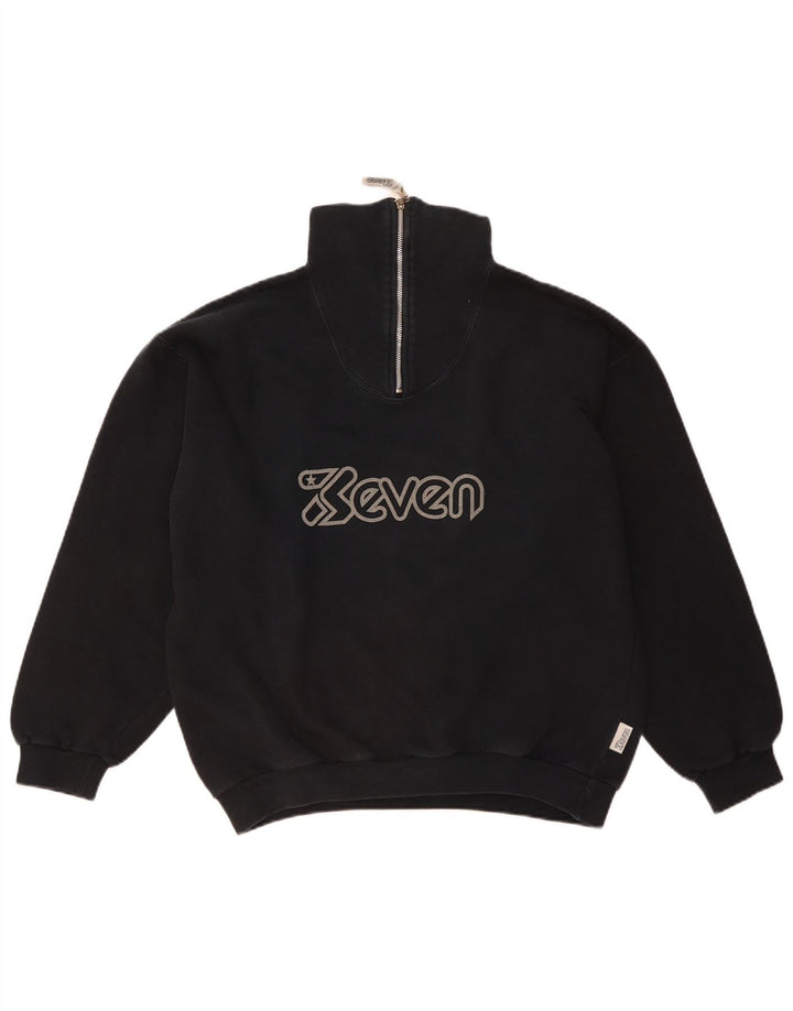 SEVEN 7 muška majica s kratkim izrezom s patentnim zatvaračem, veliki pamuk