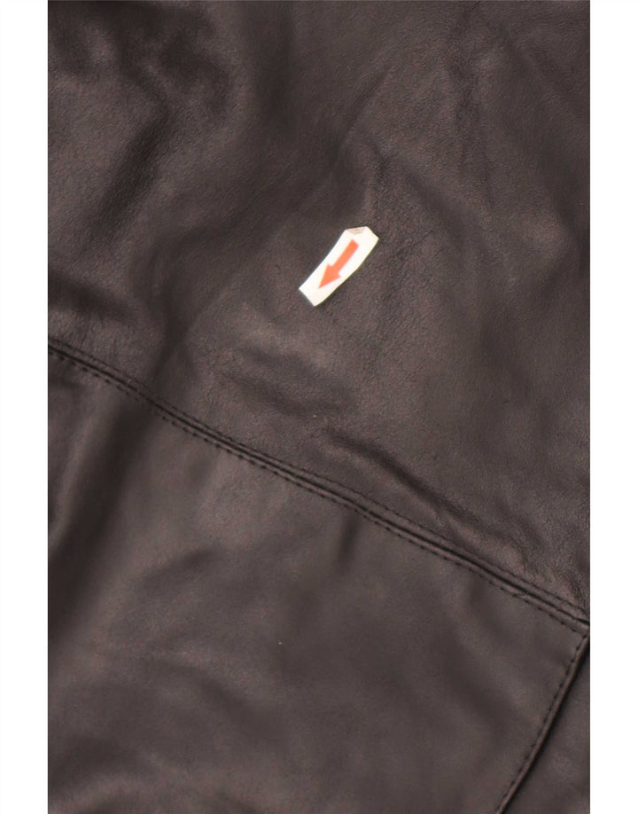 Vintage muška kožna jakna IT 54 2XL crna koža