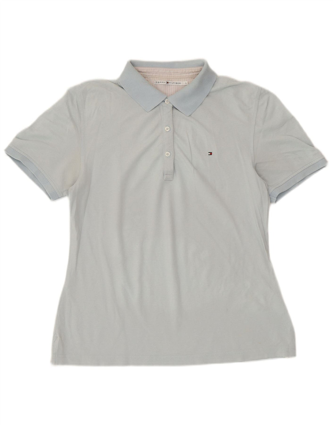 TOMMY HILFIGER Ženska polo majica UK 14 Veliki plavi pamuk