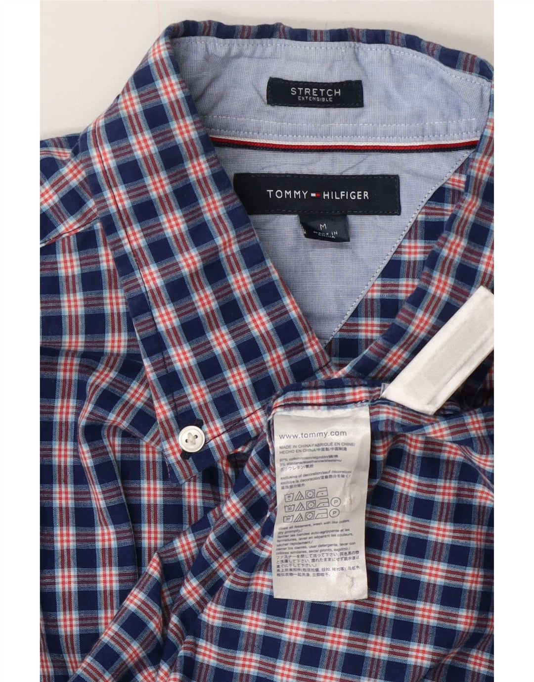 Tommy Hilfiger muška košulja Srednja tamnoplava karirana pamuk