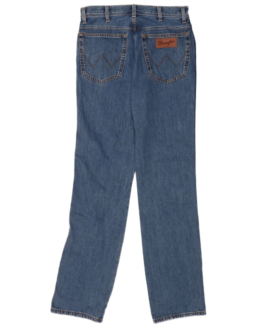 Wrangler muške teksaške ravne traperice W32 L36 plavi pamuk
