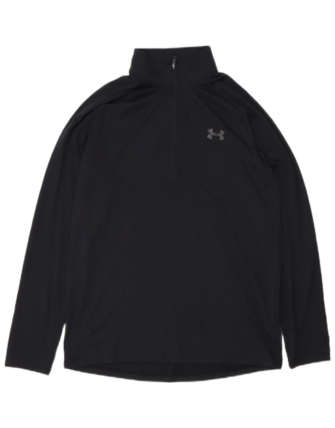 Gornji dio trenirke Under Armour Heat Gear Zip Neck Pulover srednje crne boje